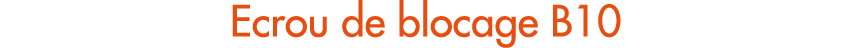 Ecrou de blocage B10