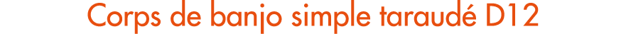 Corps de banjo simple taraud D12